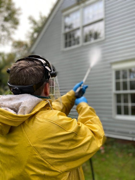 man cleaning